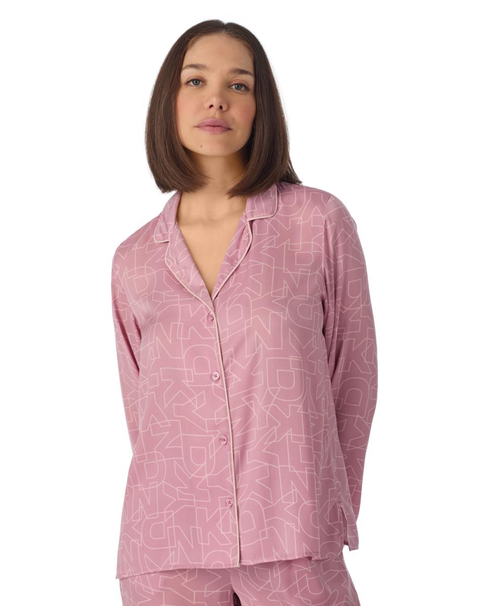 Pijama de Calças com Manga Comprida Rosa-3