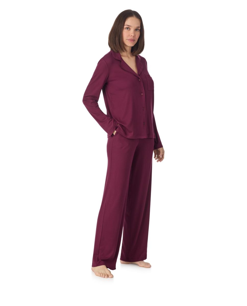 Pijama de Viscose com Corte Masculino Roxo-2