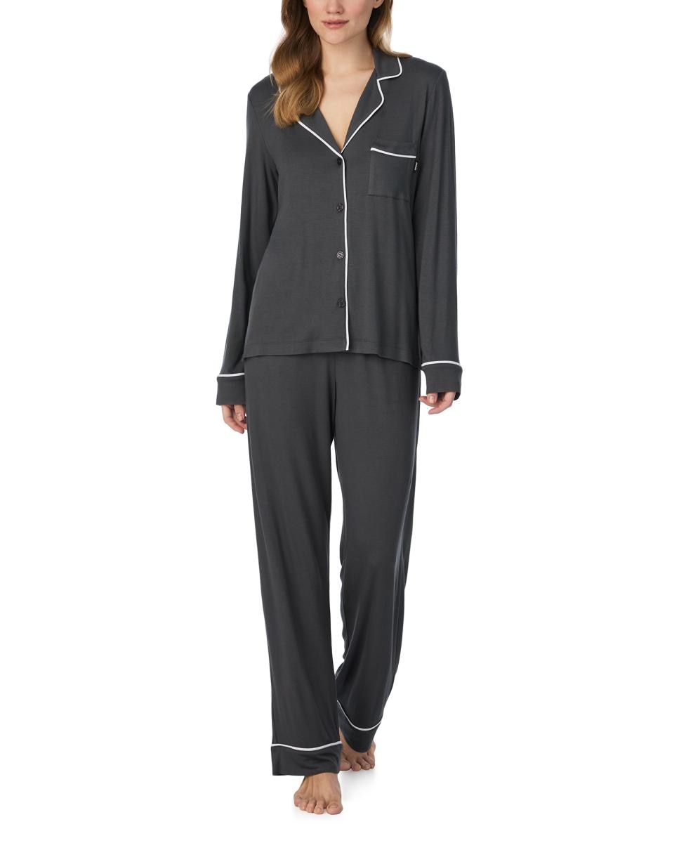 Pijama de mujer pantalón y manga larga - DKNY - Gris Gris-1