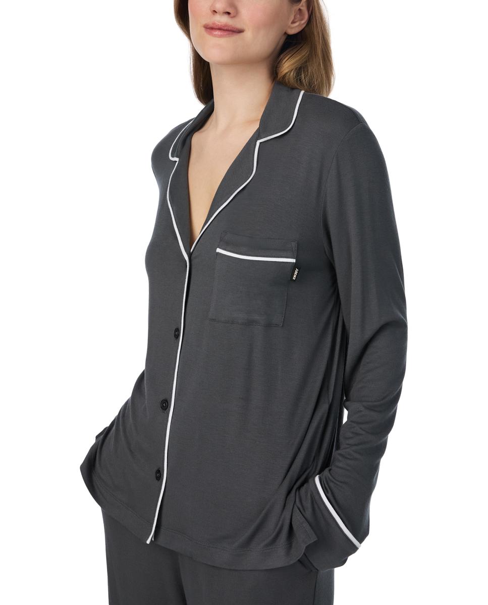 Pijama de mujer pantalón y manga larga - DKNY - Gris Gris-3