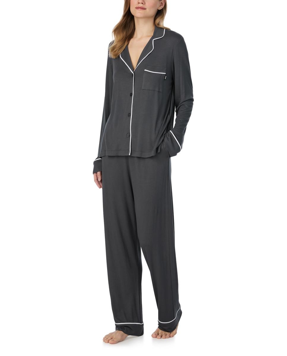 Pijama de mujer pantalón y manga larga - DKNY - Gris Gris-4