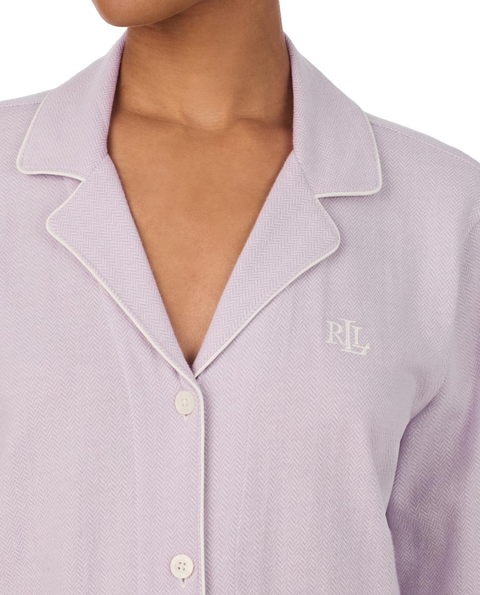 Pijama de mujer de algodón 100% - Lauren - Morado Morado-2