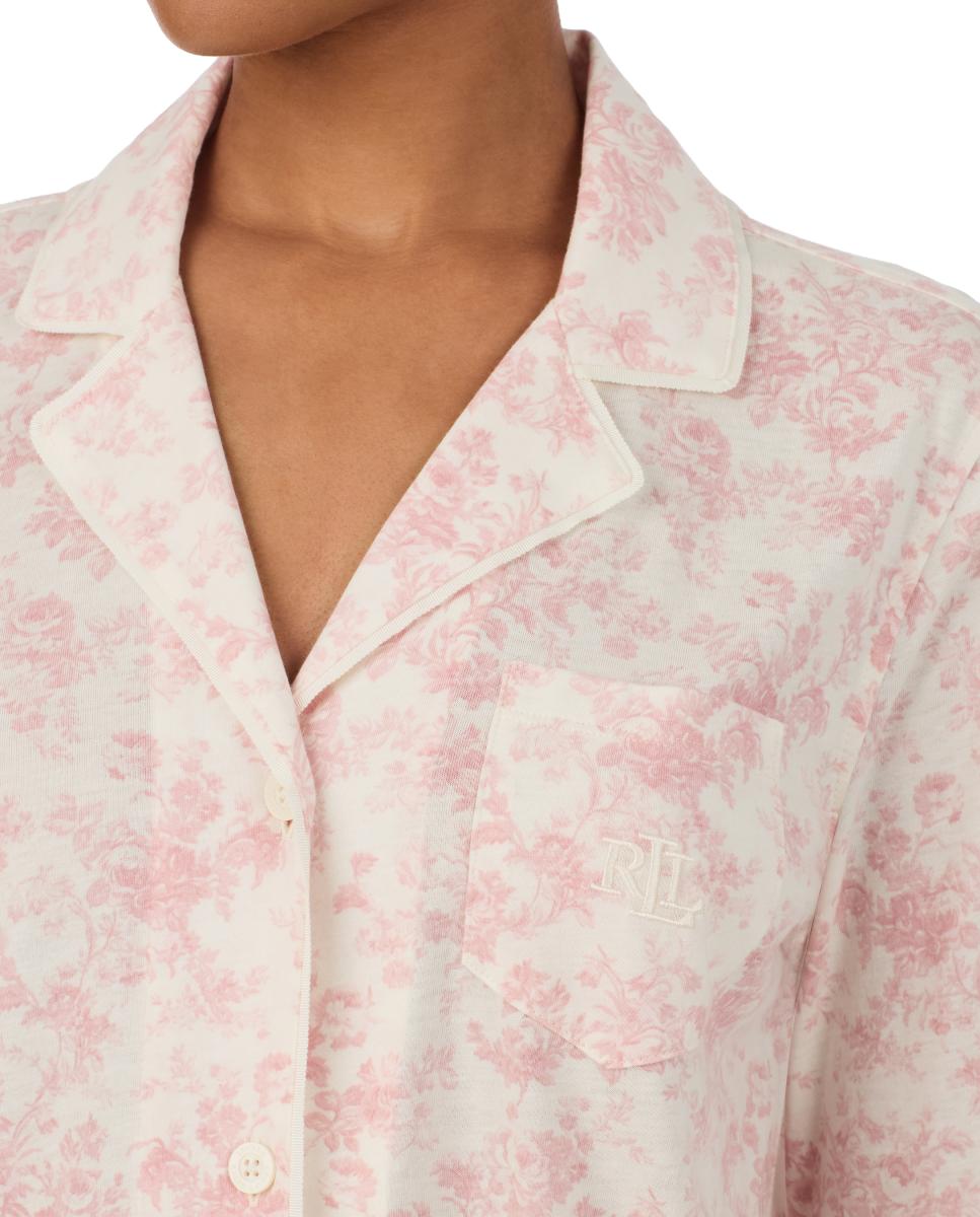Pijama de mujer de algodón y viscosa - Lauren - Rosa Rosa-2