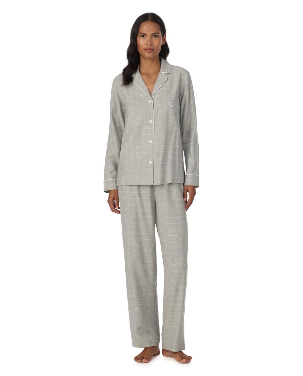 Imagen 0 de Pijama de mujer de algodón y viscosa Gris claro