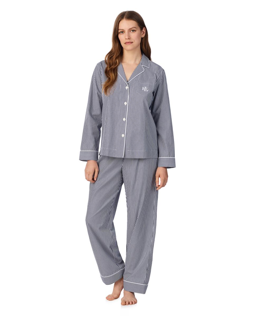 Imagen 0 de Pijama de mujer manga larga pantalón largo Azul marino