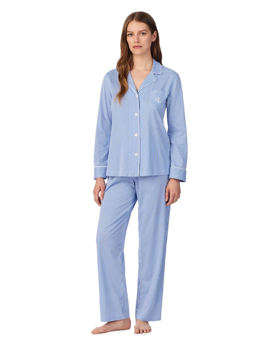 Imagen 0 de Pijama de mujer manga larga pantalón largo Azul claro