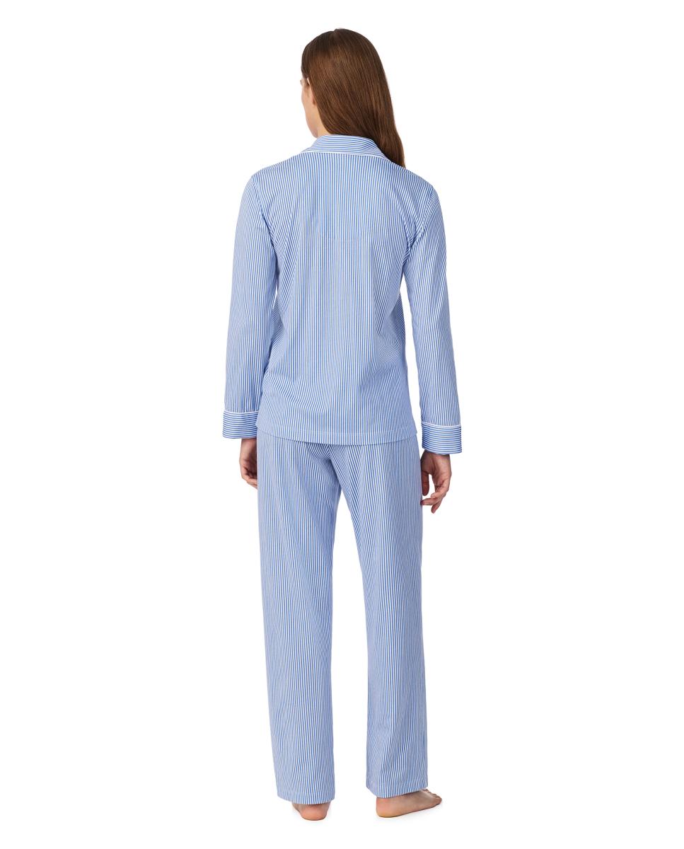 Pijama de mujer manga larga pantalón largo - Lauren - Azul claro Azul claro-2