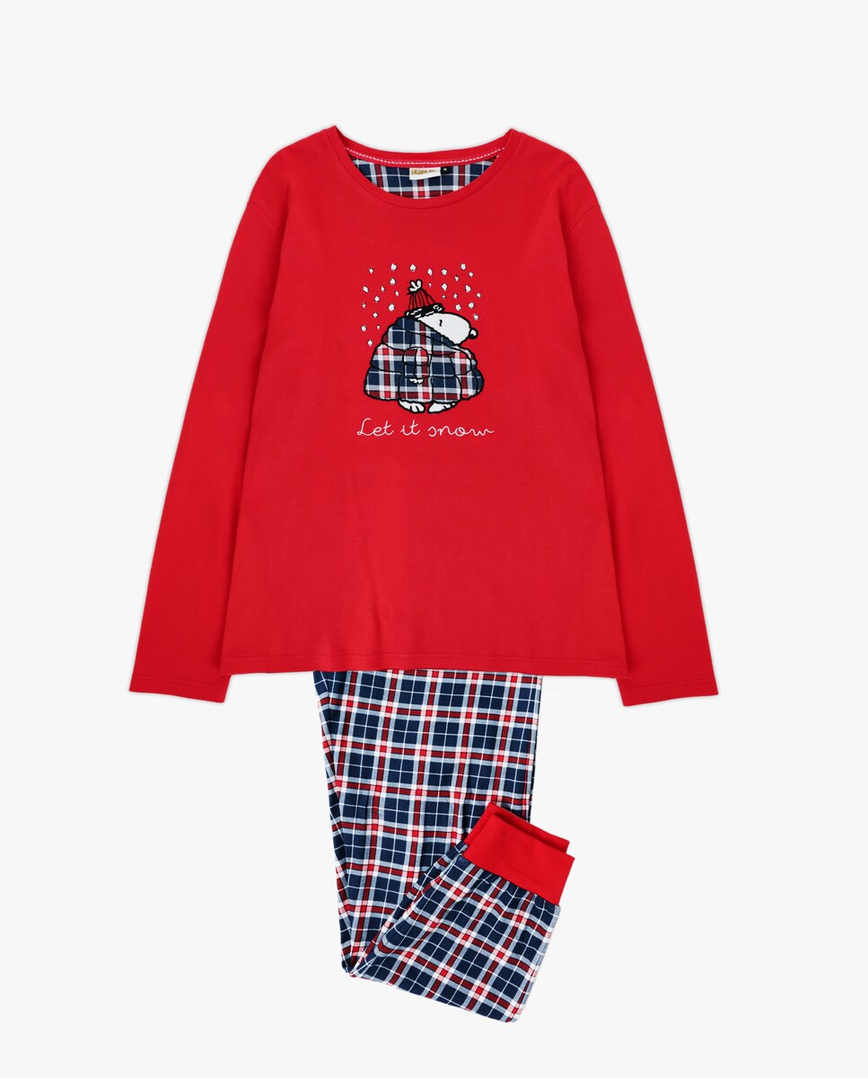 Pijama Comprido Vermelho-5