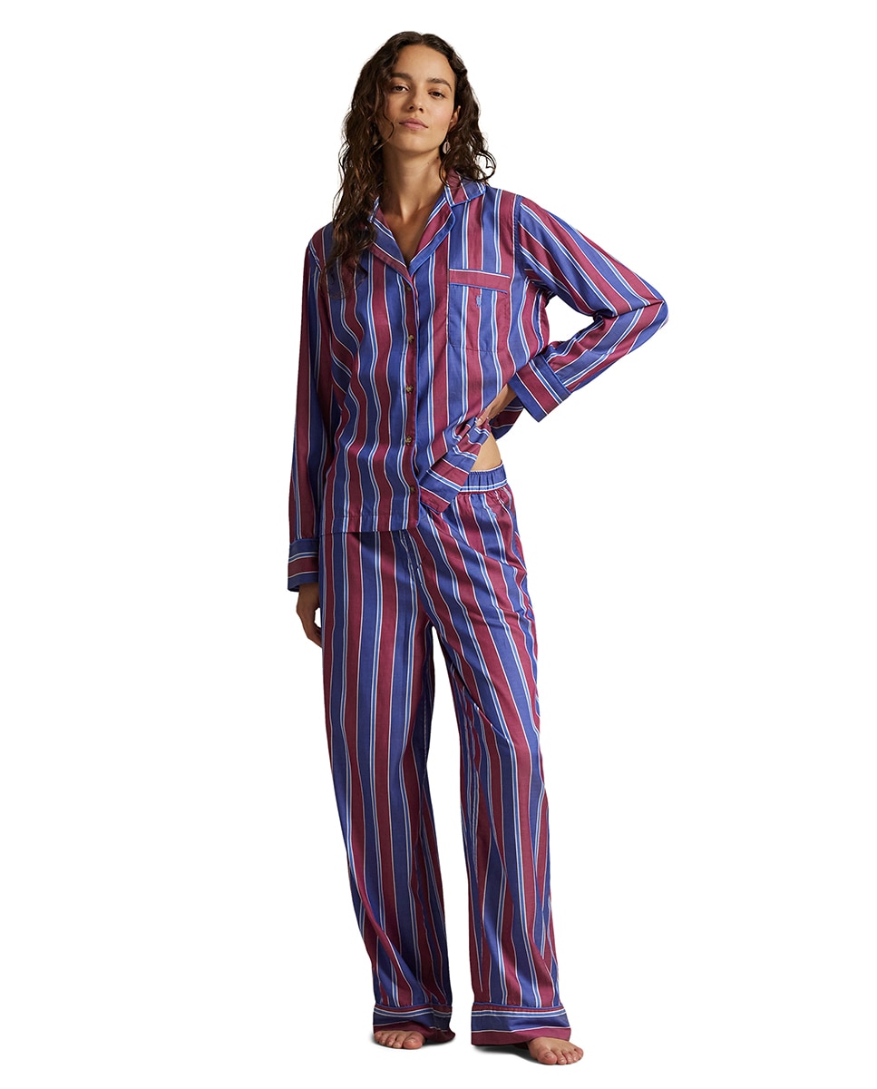 Pijama mujer de rayas - Polo Ralph Lauren - Morado Morado-1