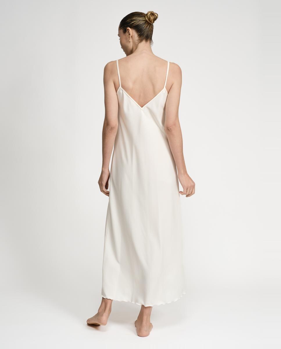 Robe de Algodão com Bordado Floral Natural-2
