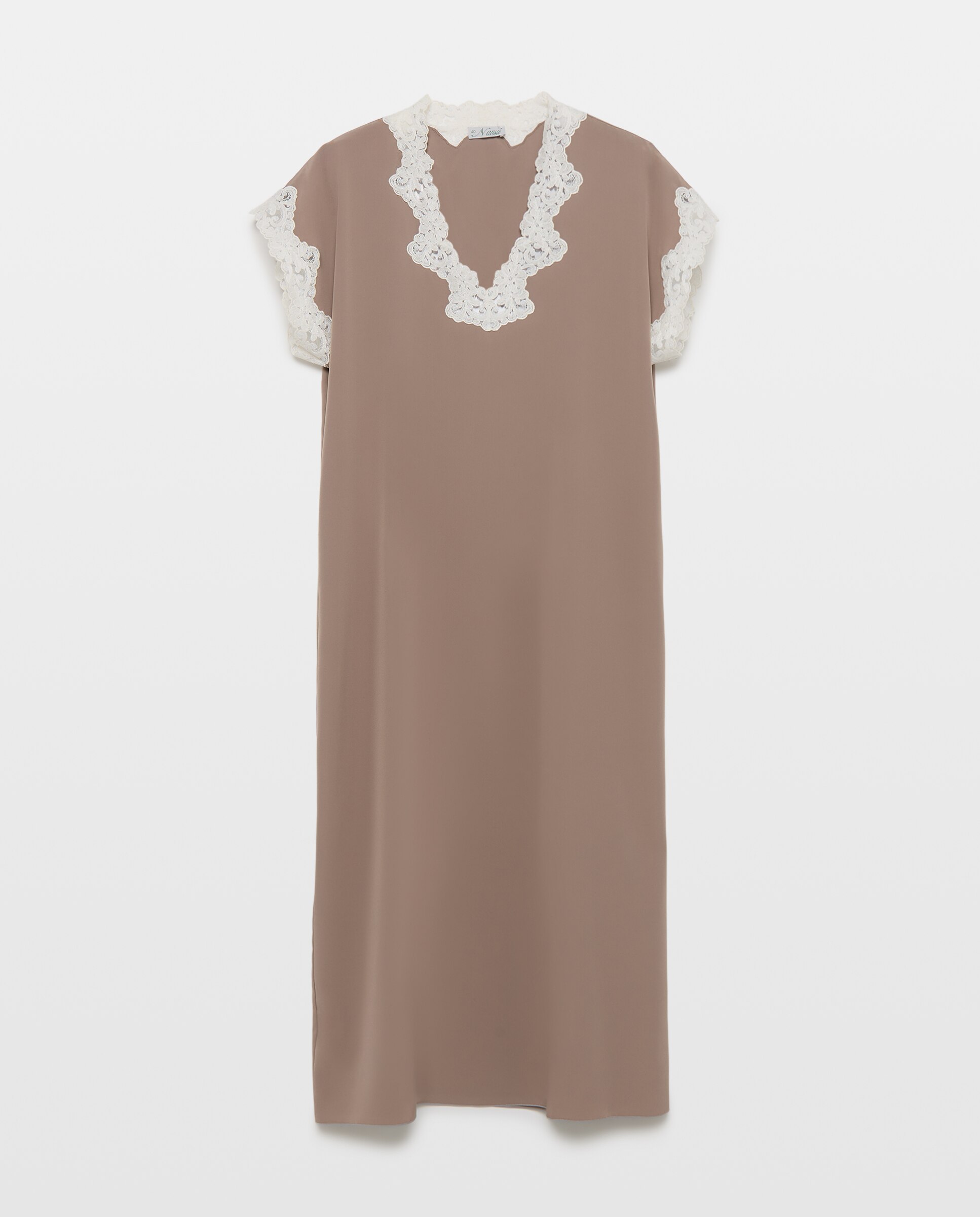 Camisa de Dormir Midi Castanho-claro-3