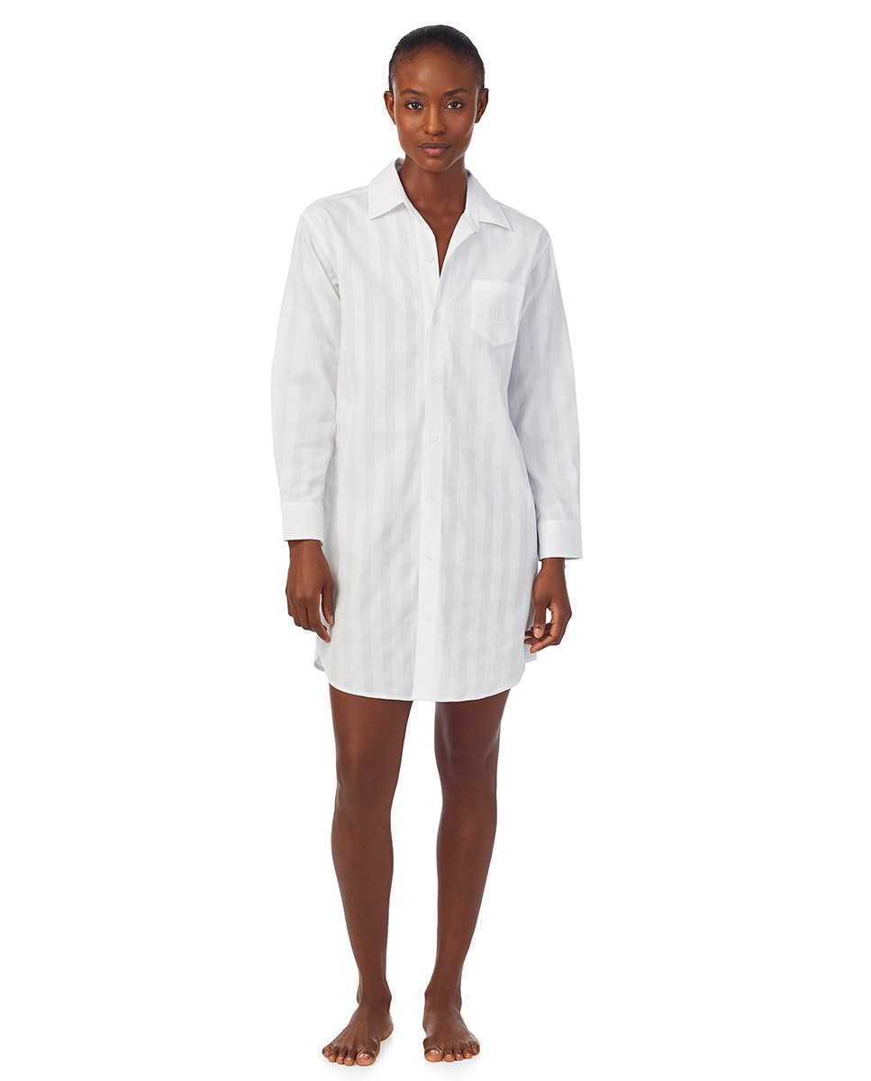 Camisa com Manga Comprida Branco-1