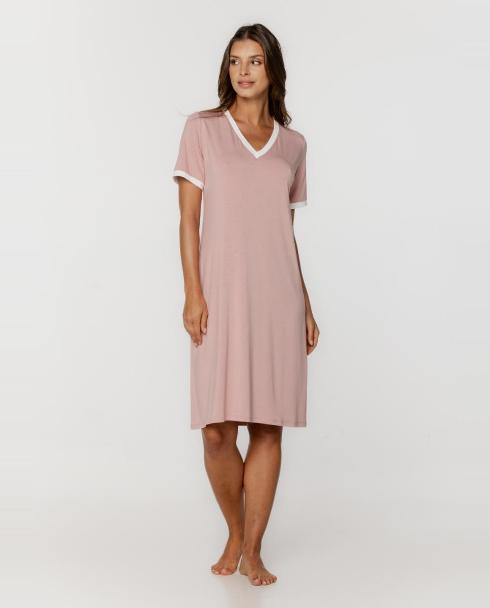 Imagem 0 de Camisa de Dormir sem Mangas em Micro Modal com Decote em Bico