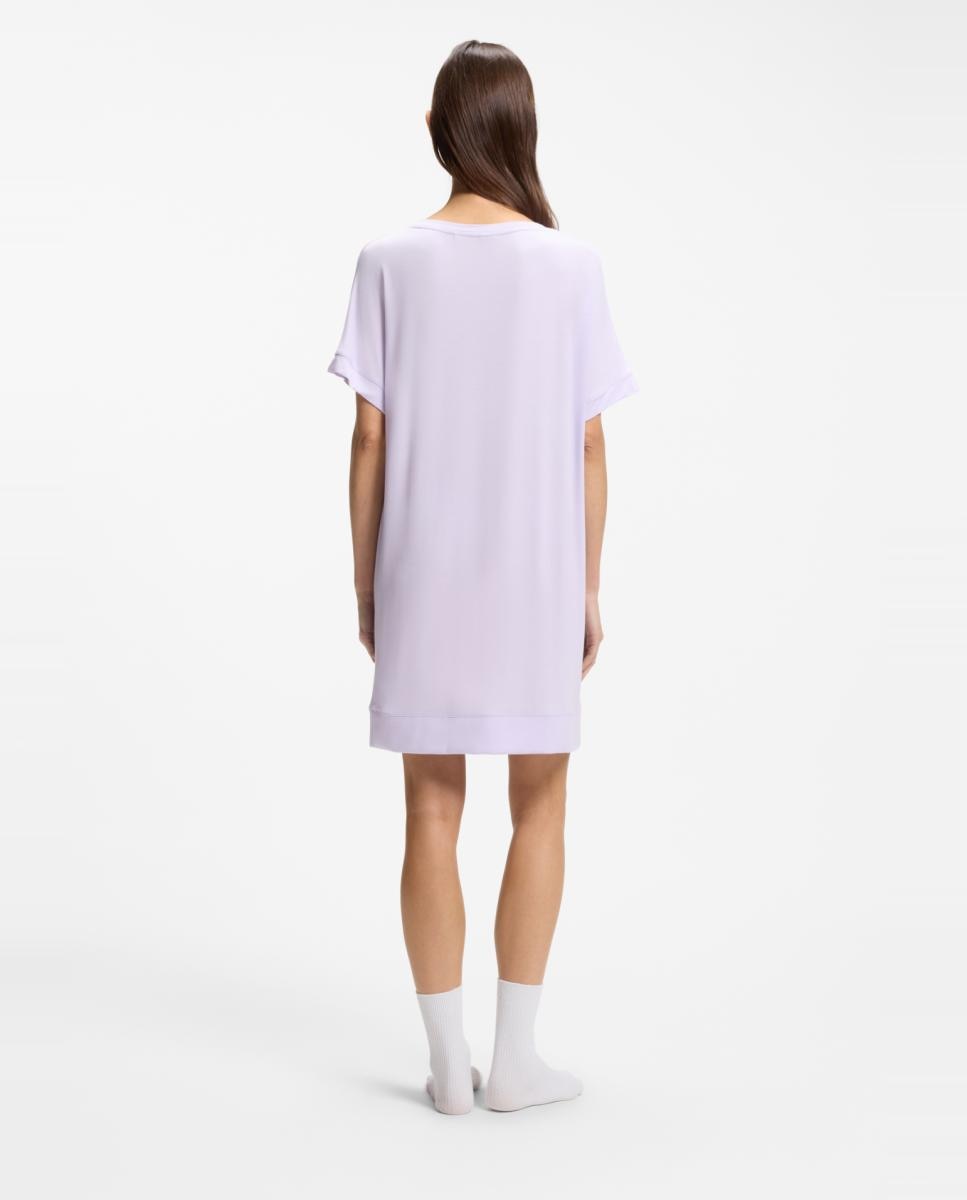 Camisa de Dormir Curta de Pijama em Viscose Roxo-2