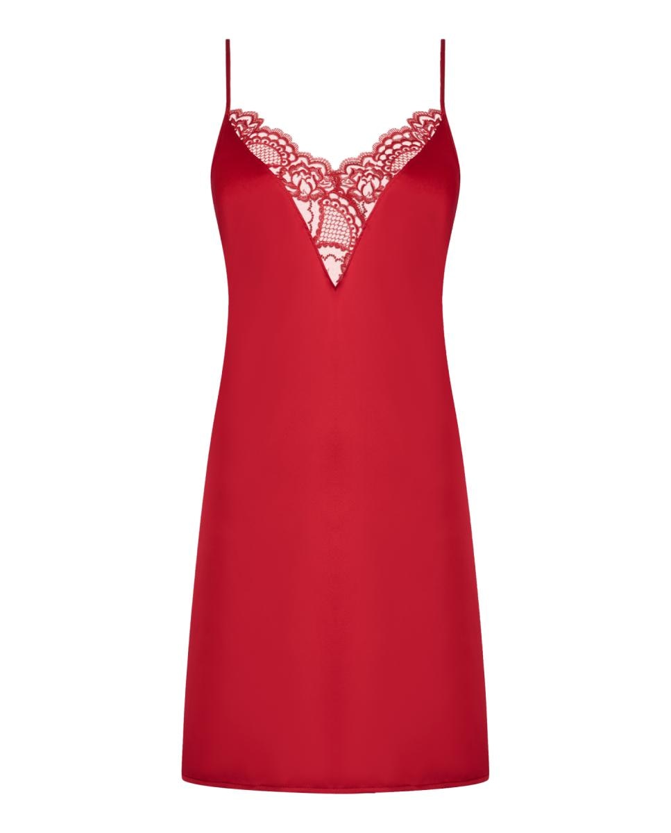Imagen 0 de Camisón seda bordados Rojo