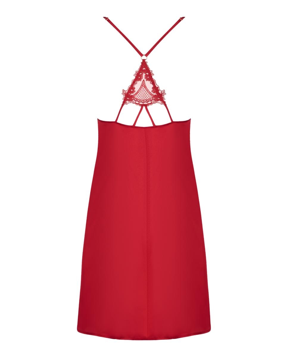 Camisón seda bordados - Lise Charmel - Rojo Rojo-2