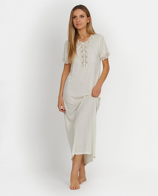 Imagem 0 de Camisa de Dormir Comprida com Manga Curta