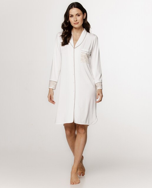 Imagen 0 de Camisón corto manga larga de mujer