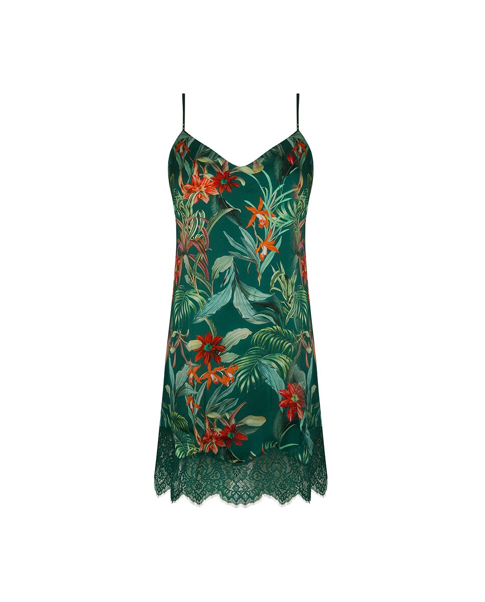 Camisa de Dormir de Alças Ajustáveis em Evasé. Multicolor-5