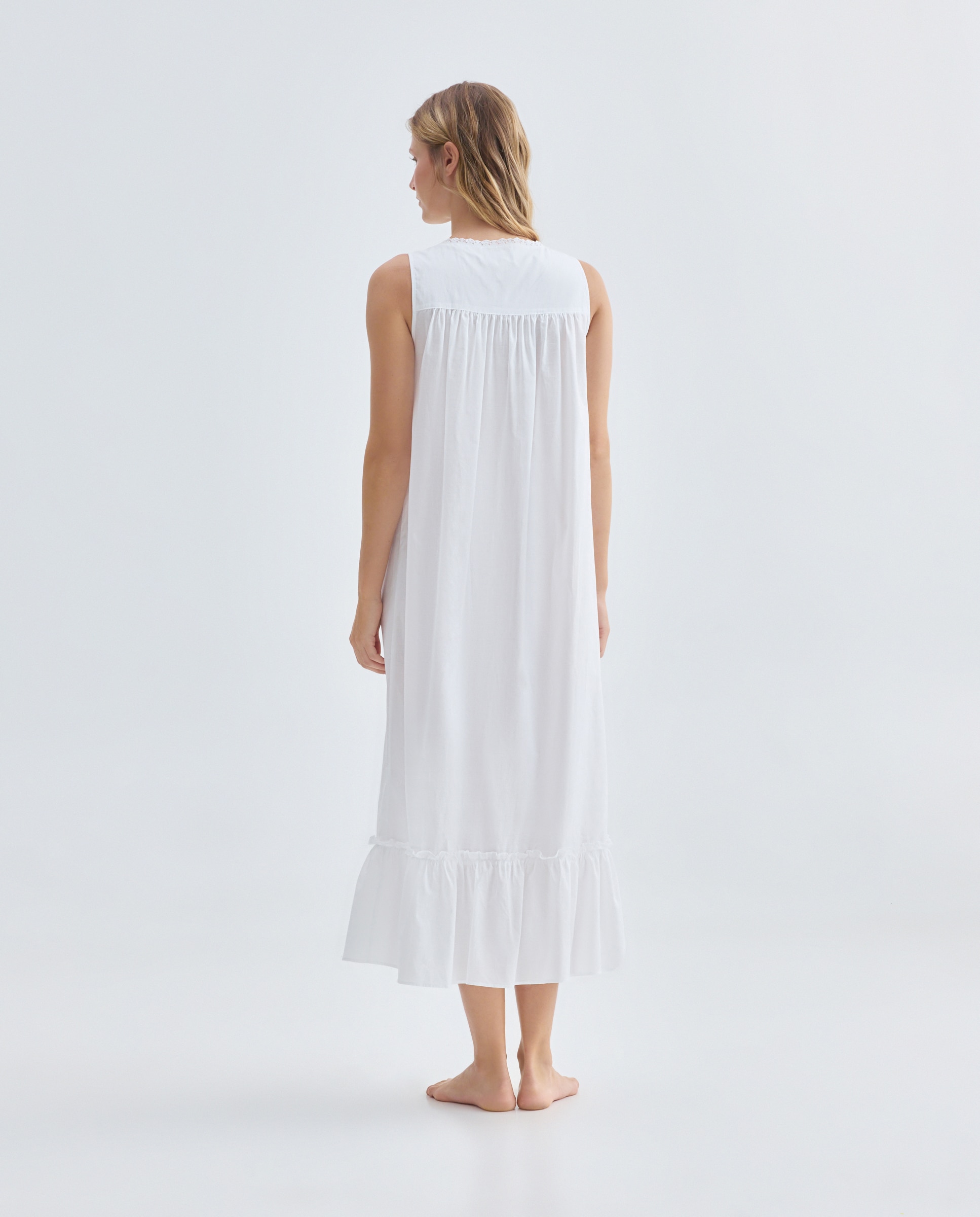 Camisón corto de mujer - Eileen West - Blanco Blanco-2