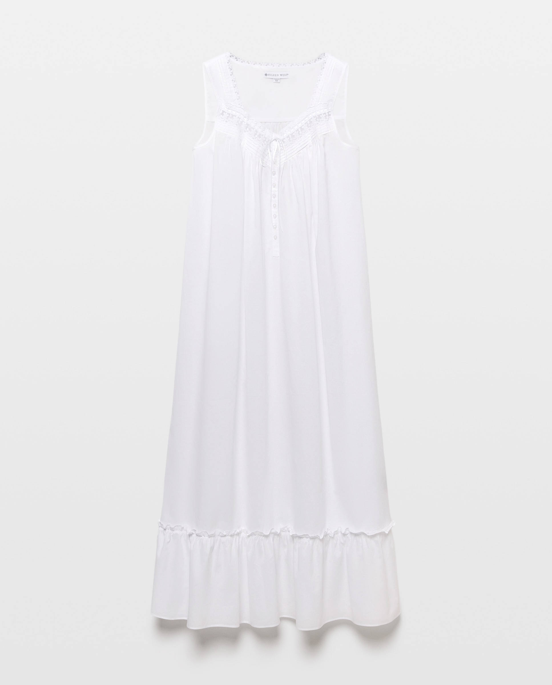 Camisón corto de mujer - Eileen West - Blanco Blanco-3