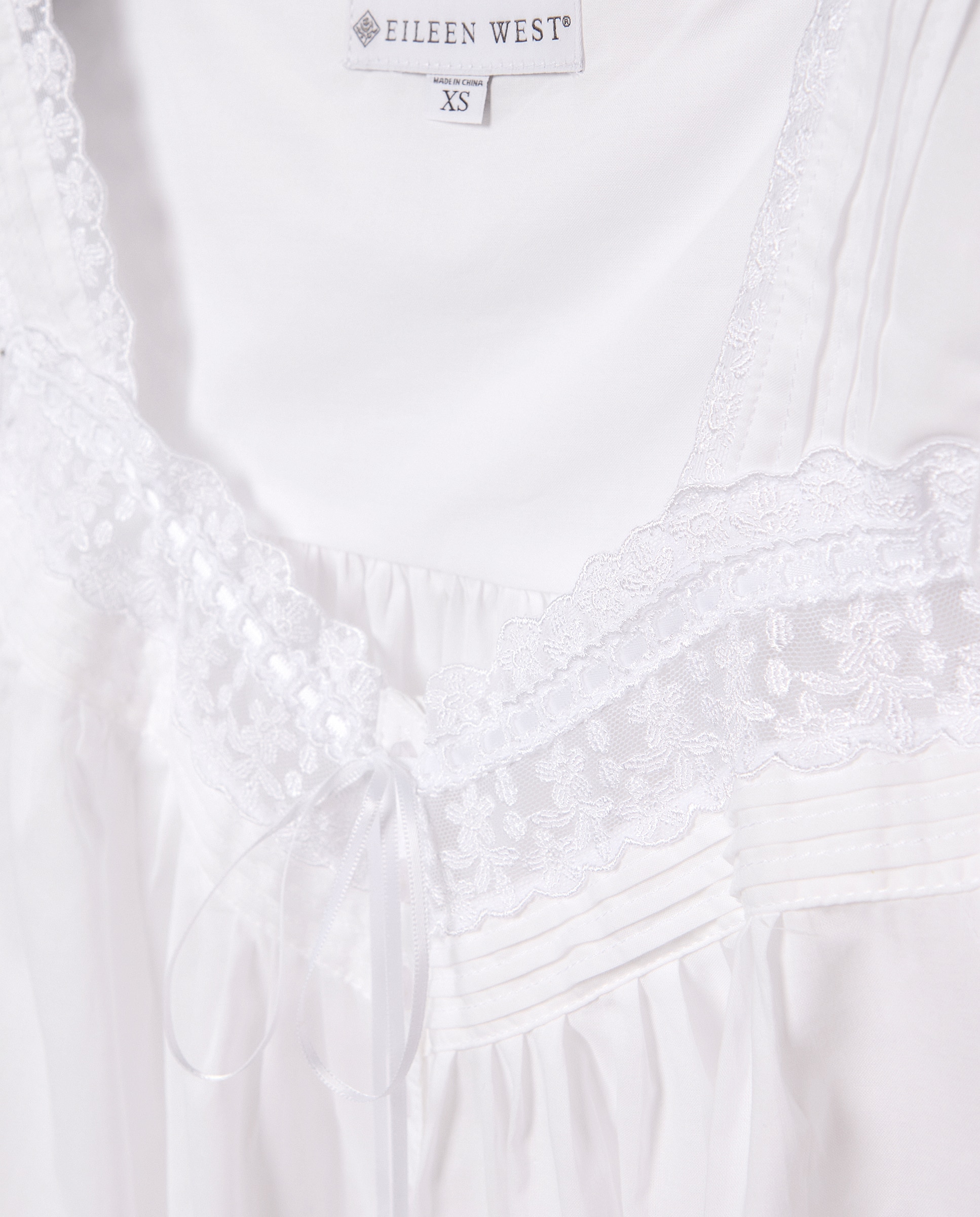 Camisón corto de mujer - Eileen West - Blanco Blanco-4