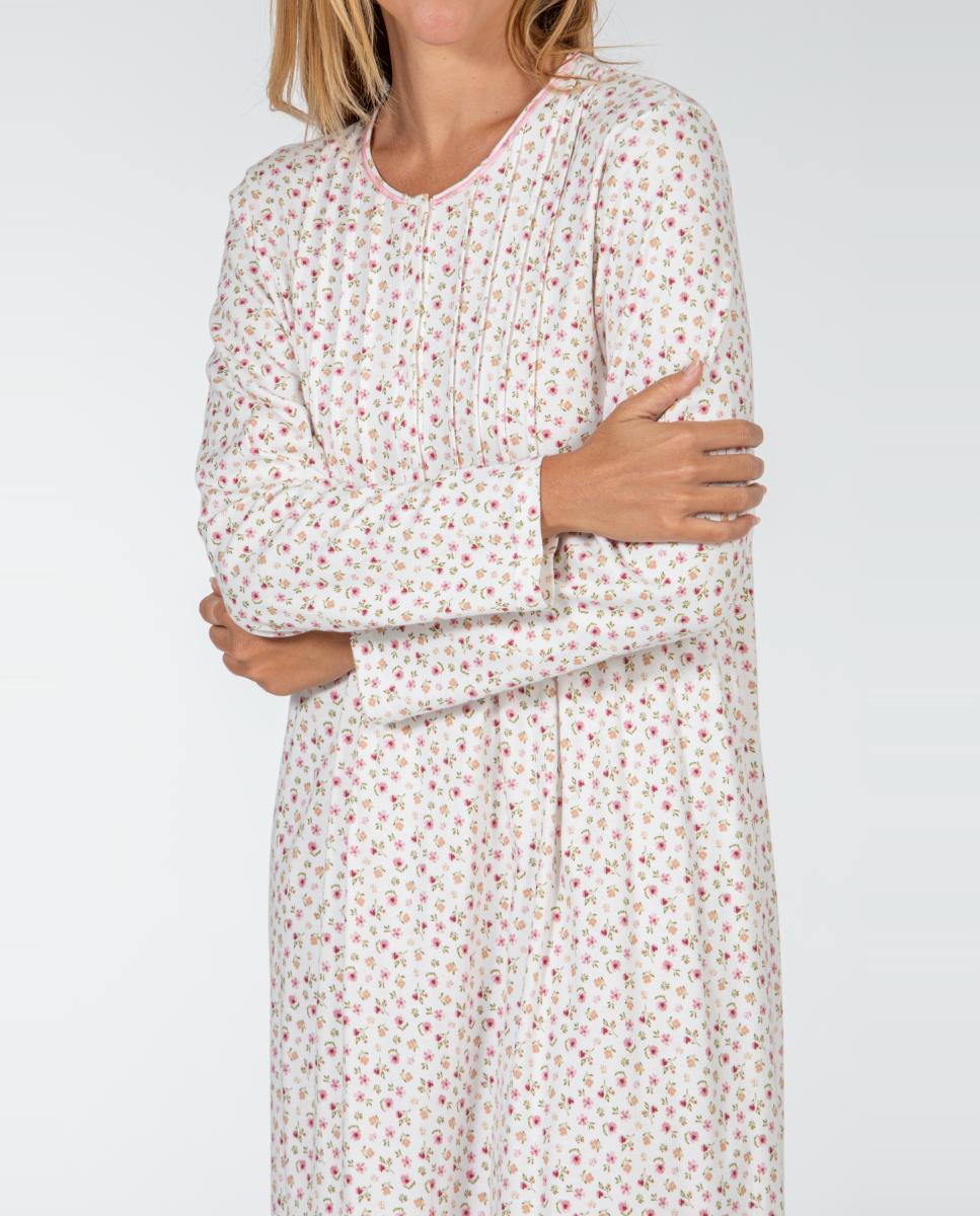 Camisón con manga larga y tapeta - Mitjans - Rosa Rosa-3