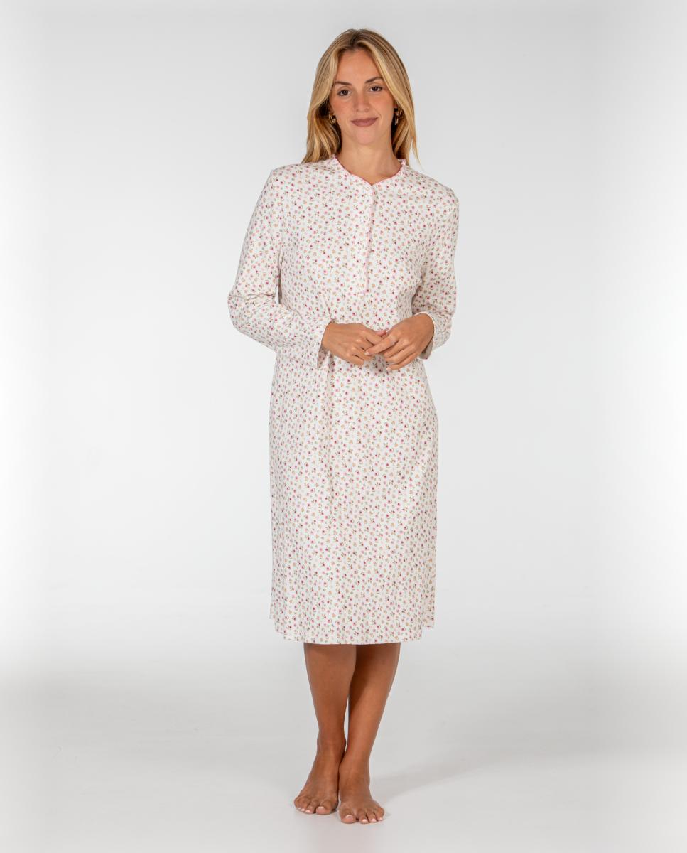 Imagen 0 de Camisón corto con adorno en escote Rosa