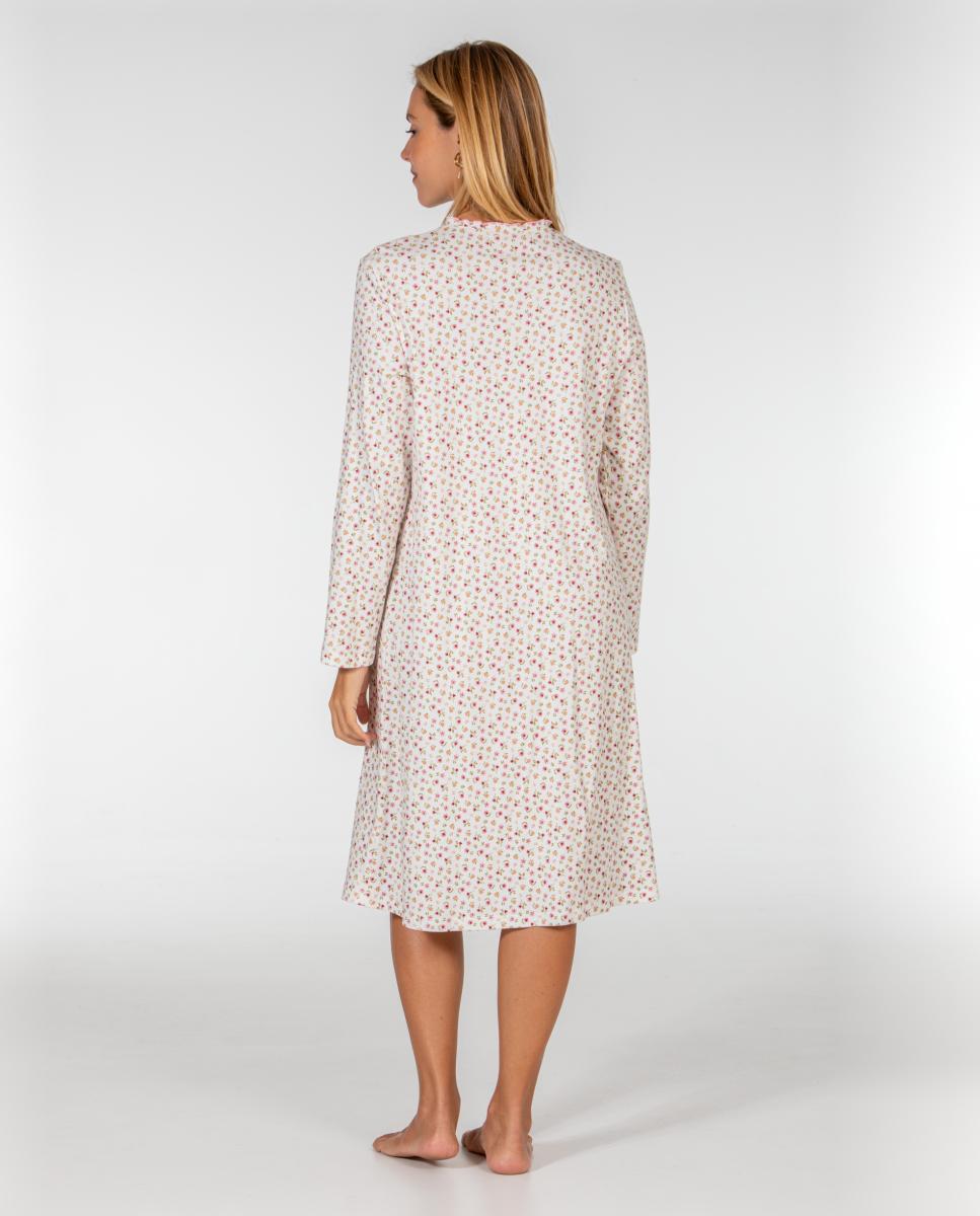 Camisón corto con adorno en escote - Mitjans - Rosa Rosa-2