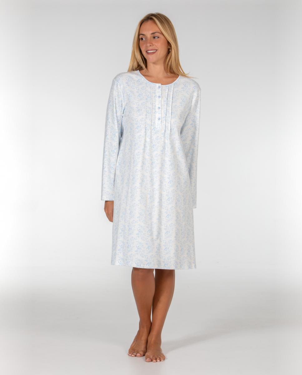 Imagen 0 de Camisón de mujer mitjans manga larga Azul