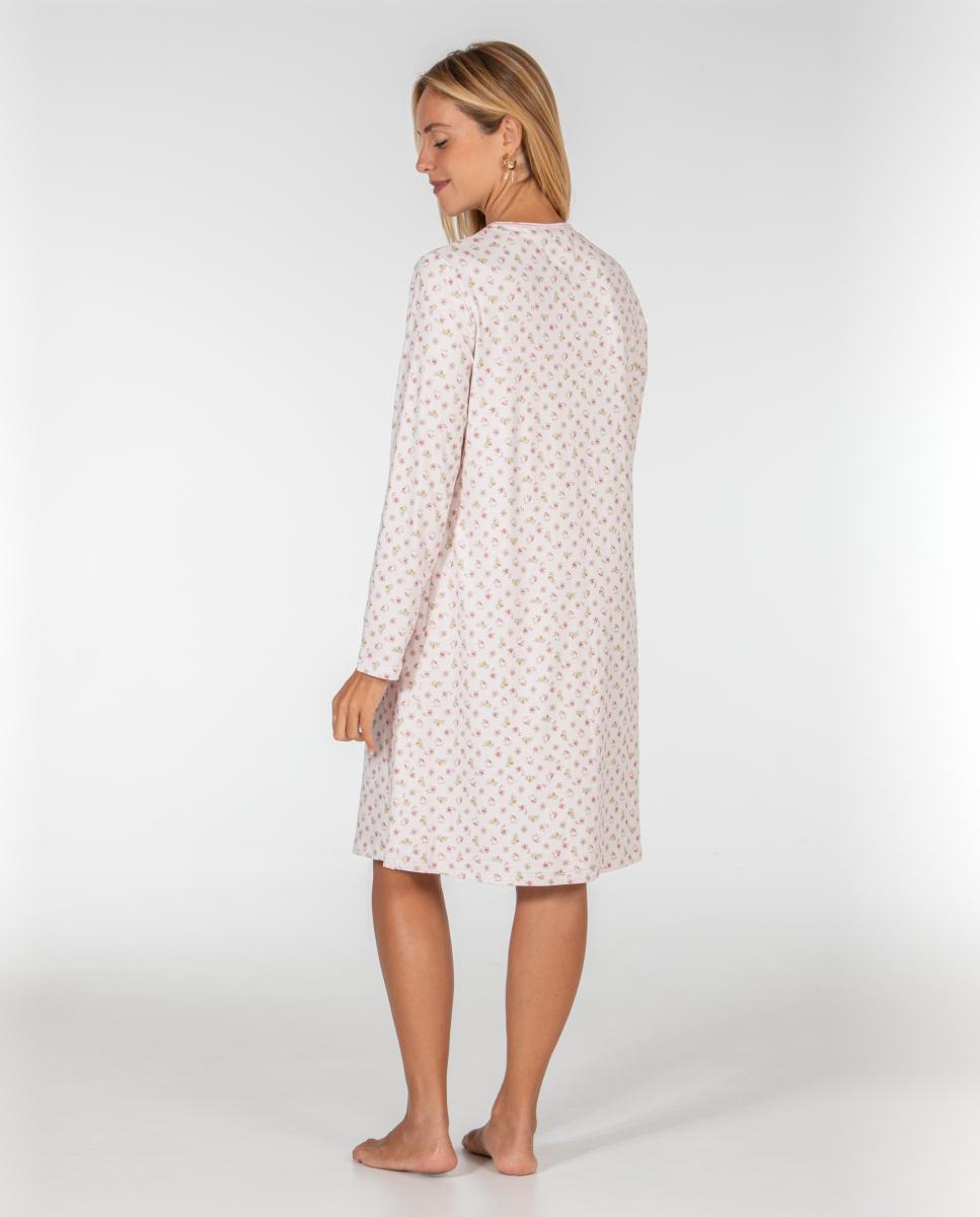 Camisa de Dormir Curta. Rosa-2