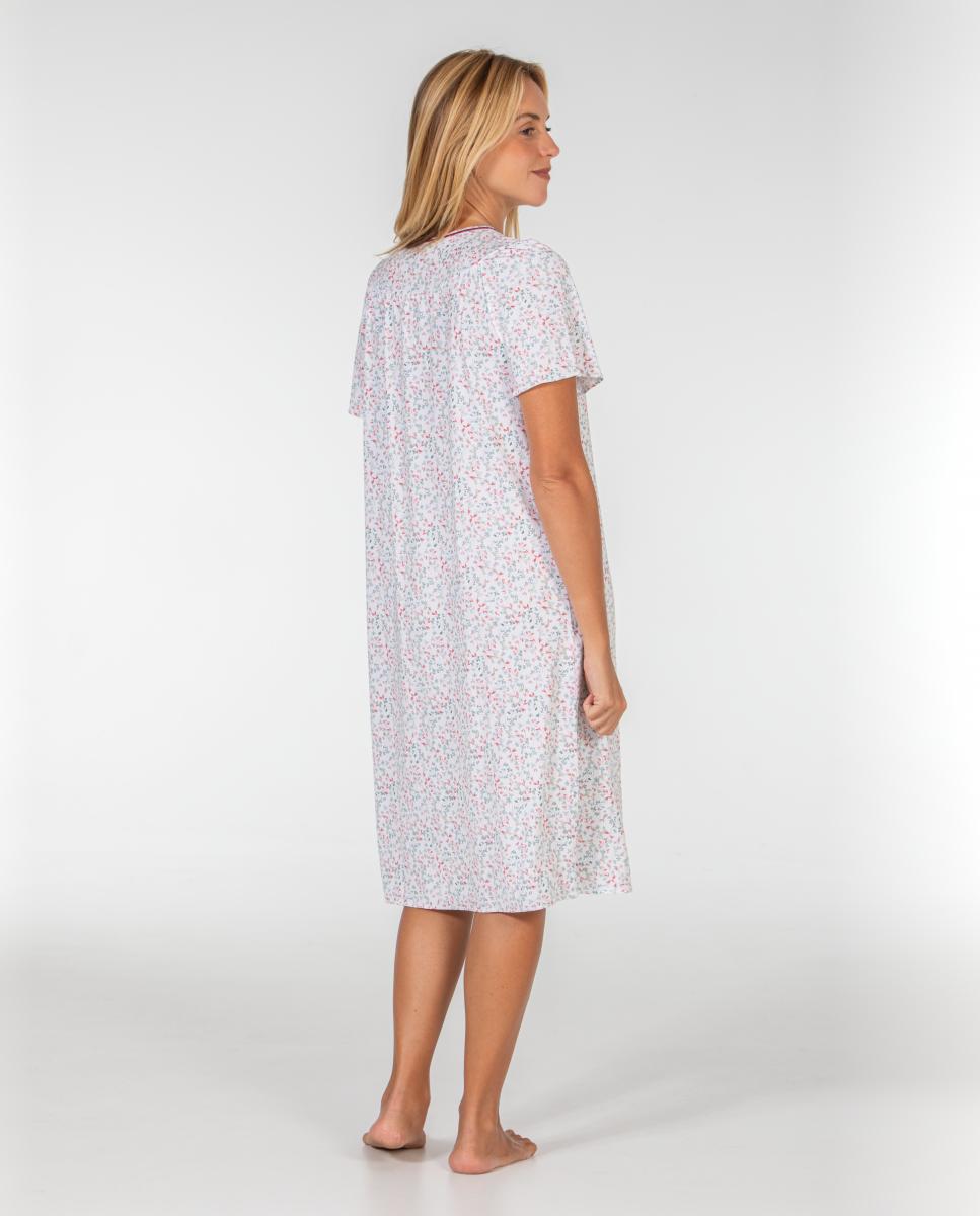 Camisa de Dormir Curta. Rosa-2