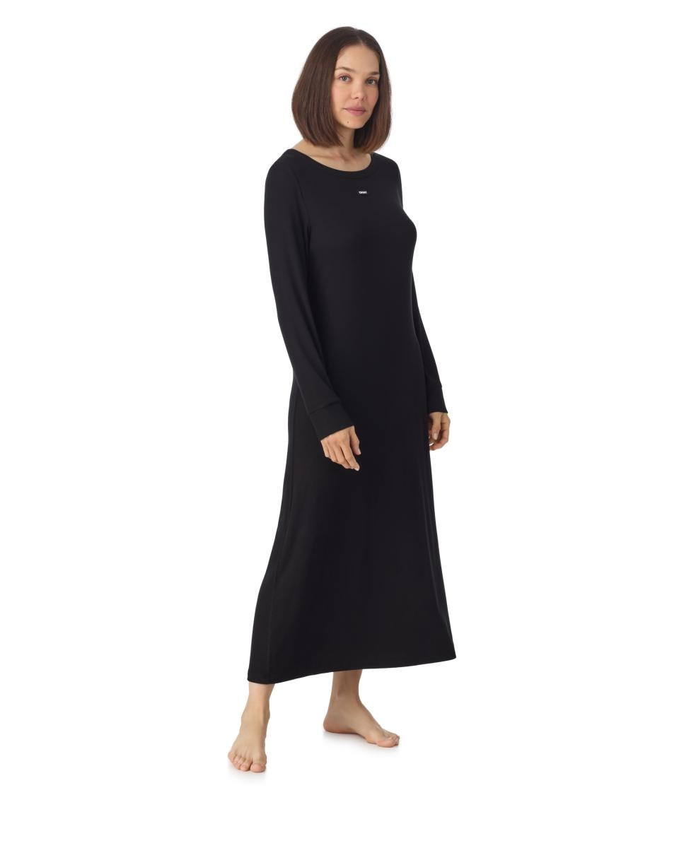 Imagen 0 de Camisón de mujer de viscosa Negro