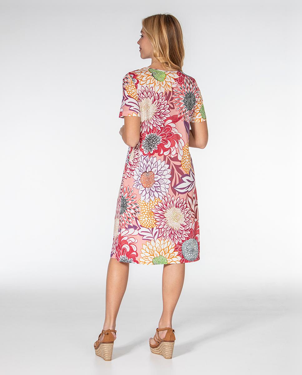 Vestido com manga curta Multicolor-3