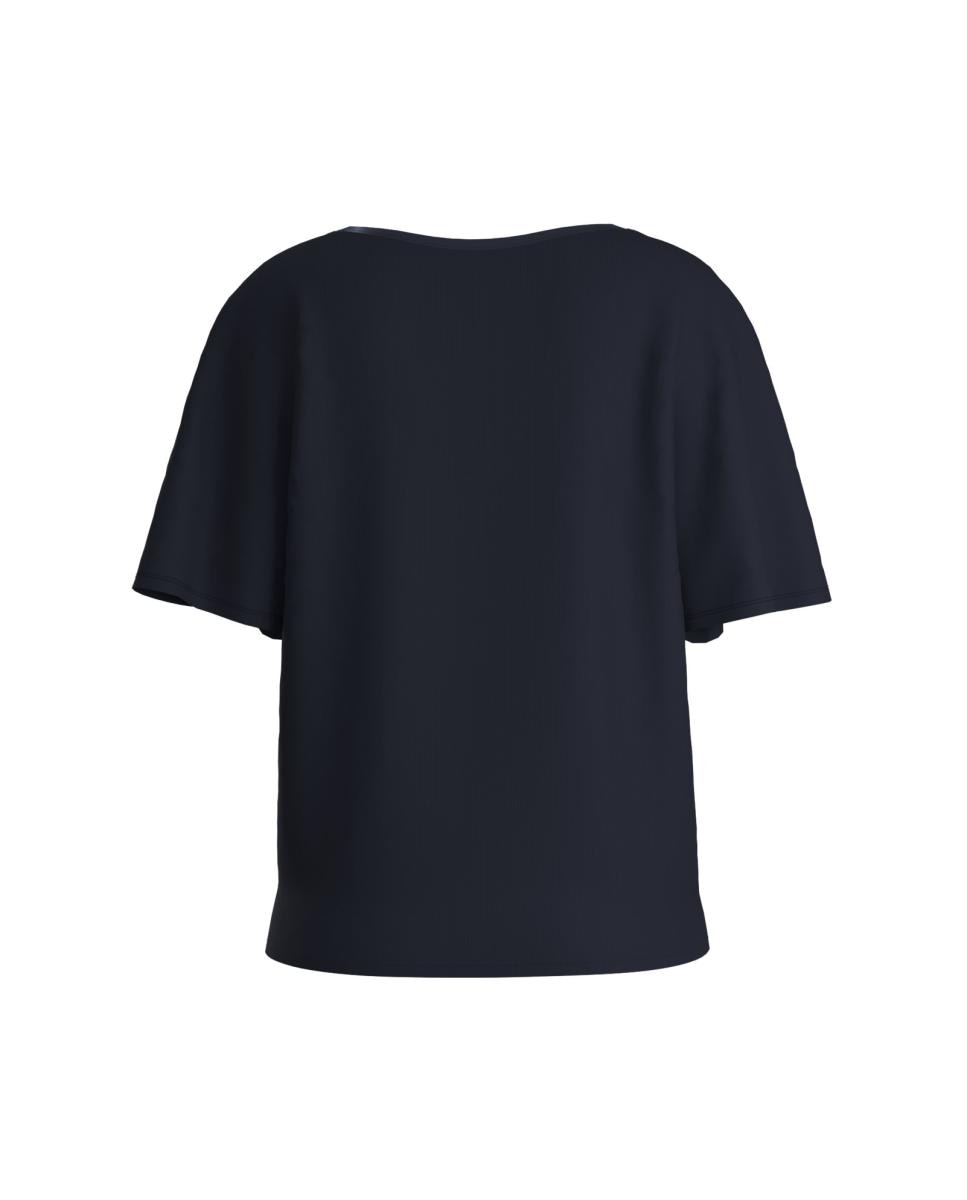 T-shirt de Pijama de Modal com Manga Curta Azul-2
