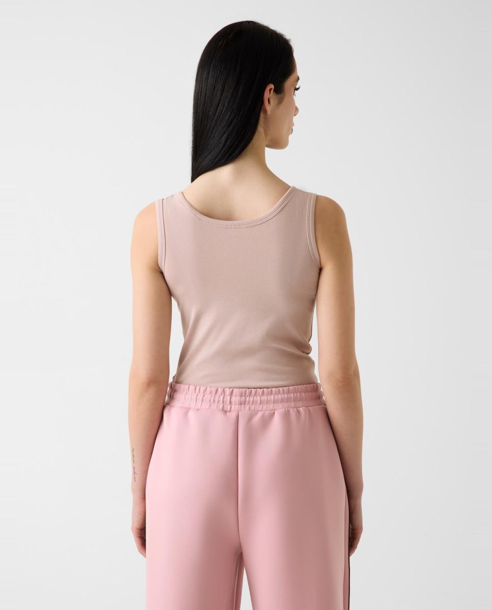 Imagen 4 de Camiseta deportiva lisa sin mangas de mujer - Guess - Natural Natural