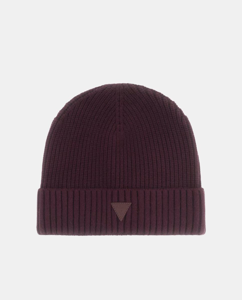 Imagen 0 de Gorra de punto con logo frontal Rojo