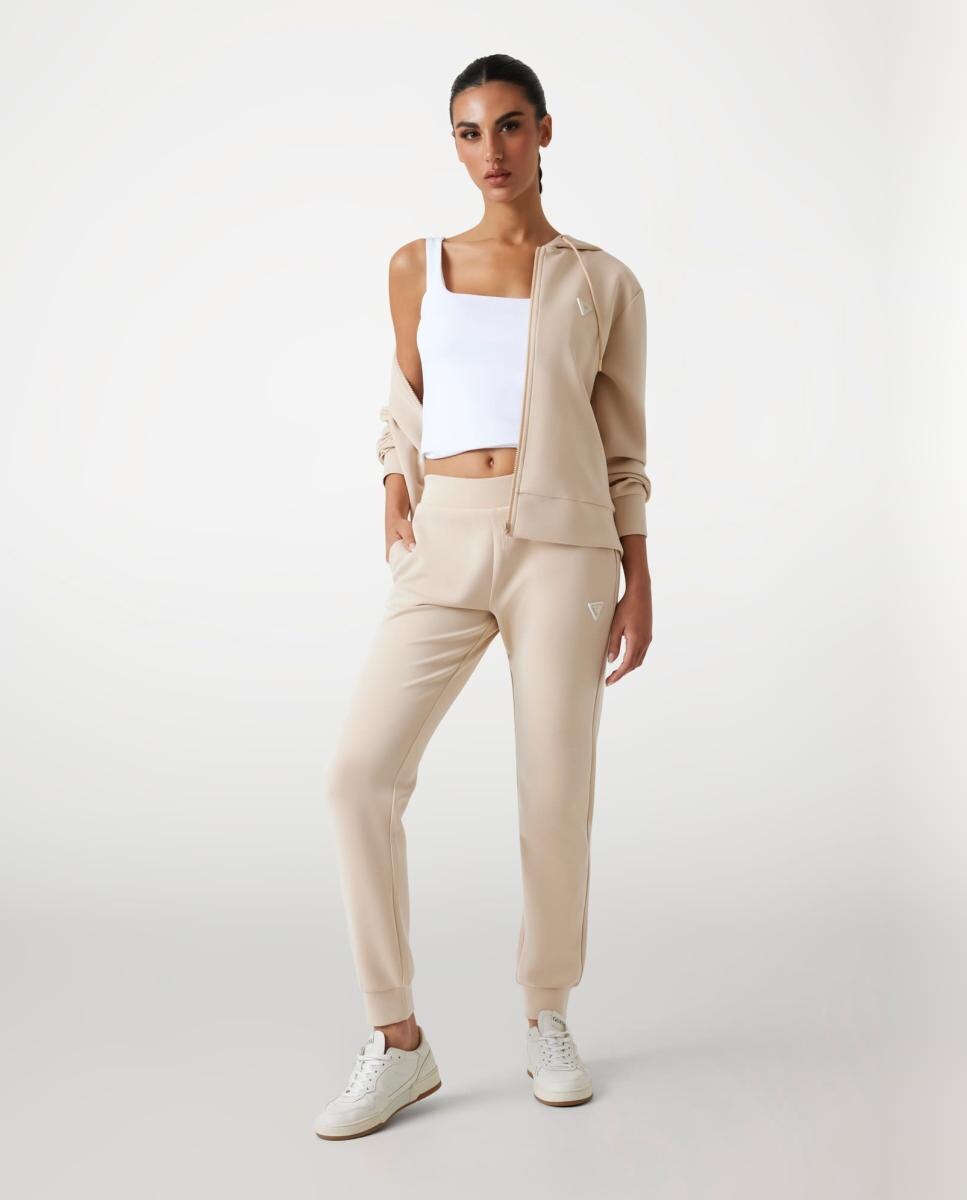 Imagen 0 de Pantalón liso con bolsillos de mujer Marrón
