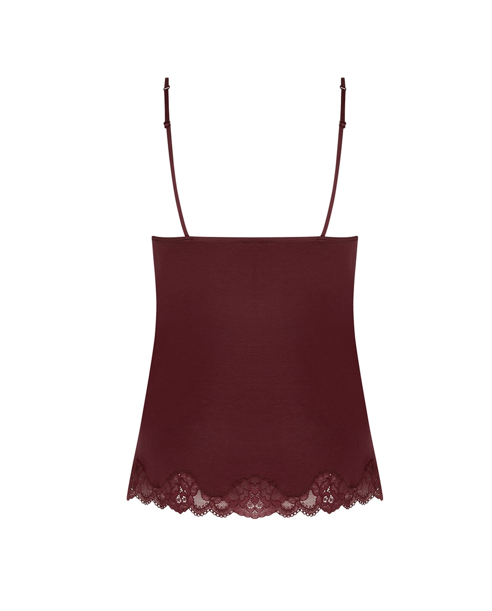 T-shirt de alças em modal Castanho-escuro-2