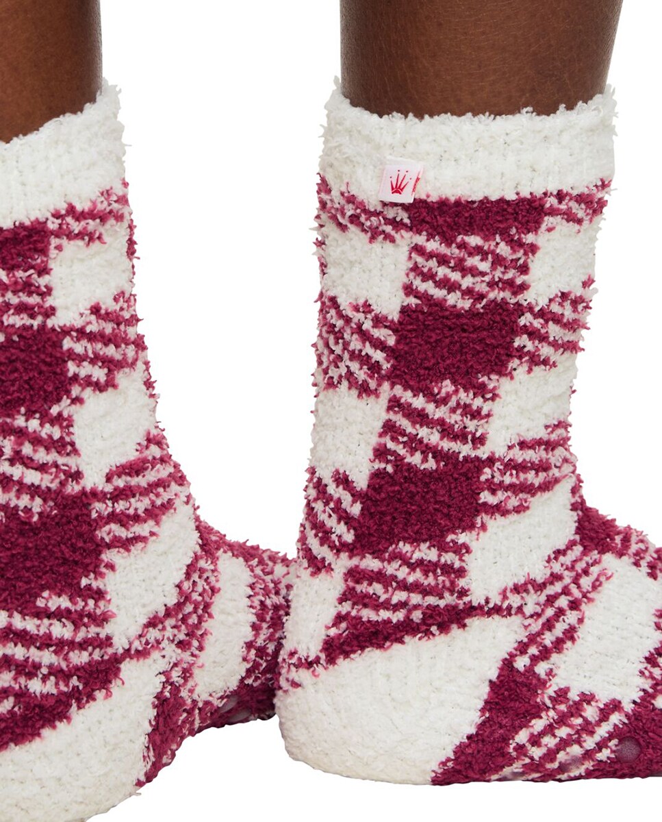 Pack de 2 Pares de Meias Antiderrapantes Vermelho-5