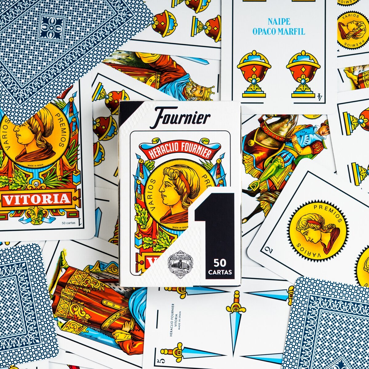 Baraja Española Fournier nº1 de 50 Cartas Azul y Rojo 5