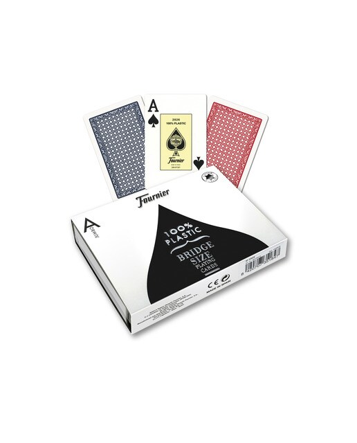 Imagen 0 de Set de Naipes Bridge de Plástico con Índices grandes Reverso Fournier - Estuche de Plástico (Cartas)