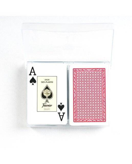 Set de Naipes Bridge de Plástico con Índices grandes Reverso Fournier - Estuche de Plástico (Cartas) 3