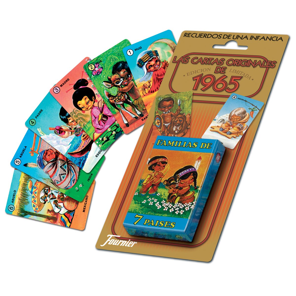 Naipes Infantiles Familias de 7 Países 40 Cartas - Estuche Cartulina (Cartas) 2