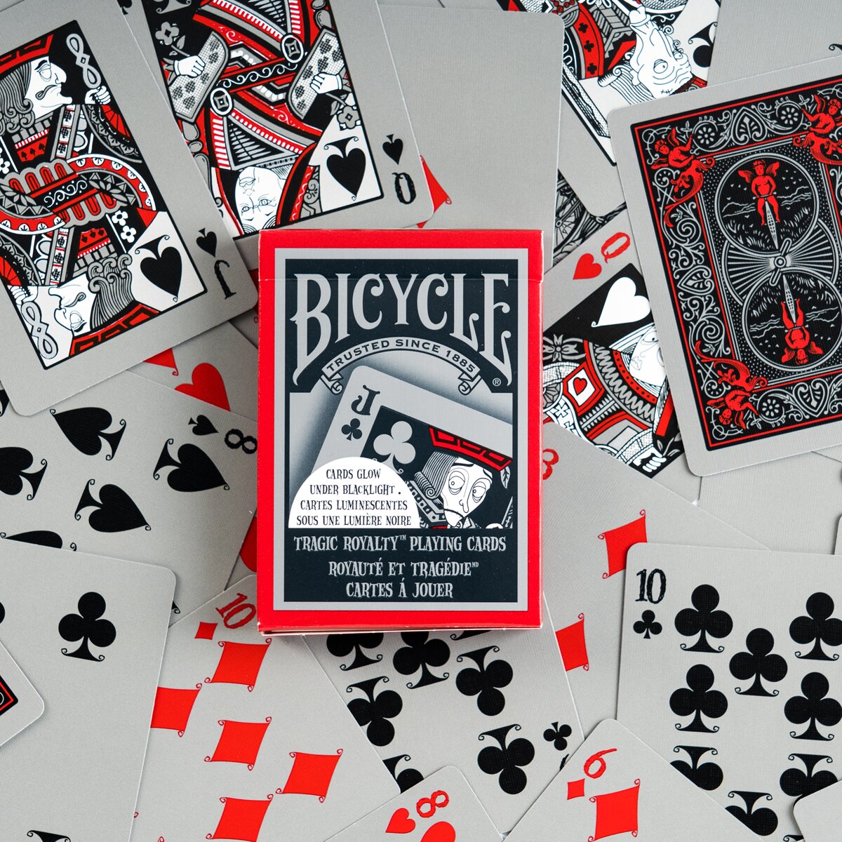 Baralho de Cartas de Poker Bicycle Tragic Royalty De Edição Limitada com Fluorescência 3