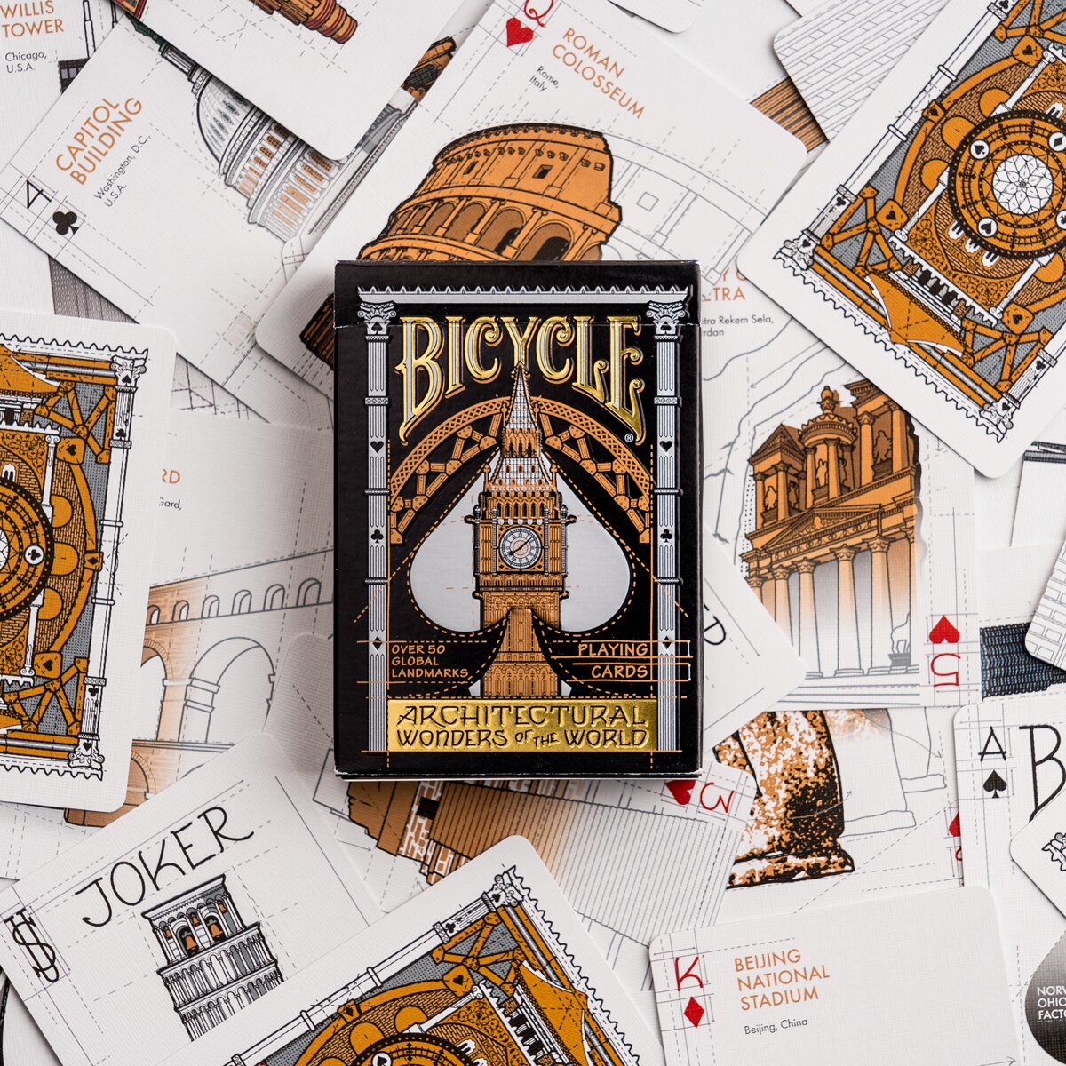 Baralho de póker Bicycle Architectural Wonders 3