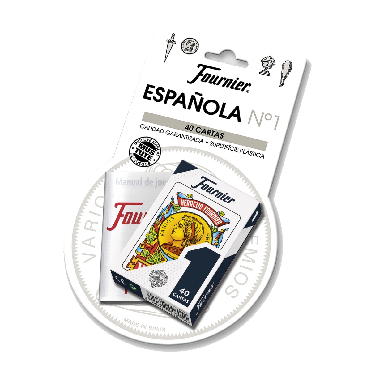 Fournier - Baraja española Fournier 1-40 cartas.