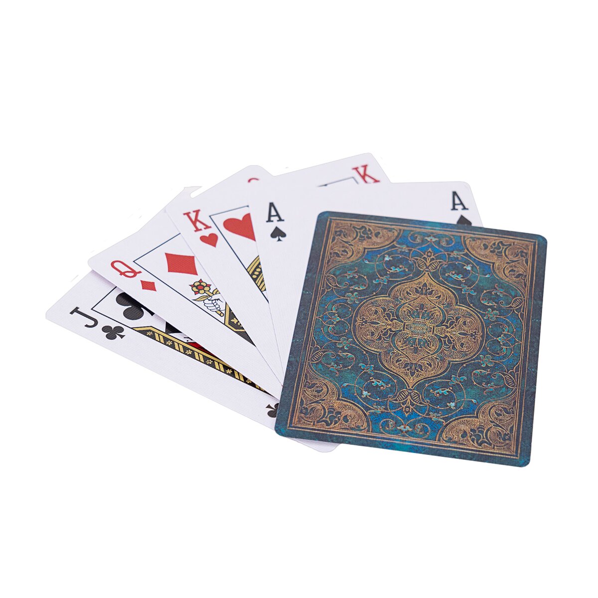 Jogo de cartas Crónicas Turquesas Paperblanks com 54 cartas de póker 2