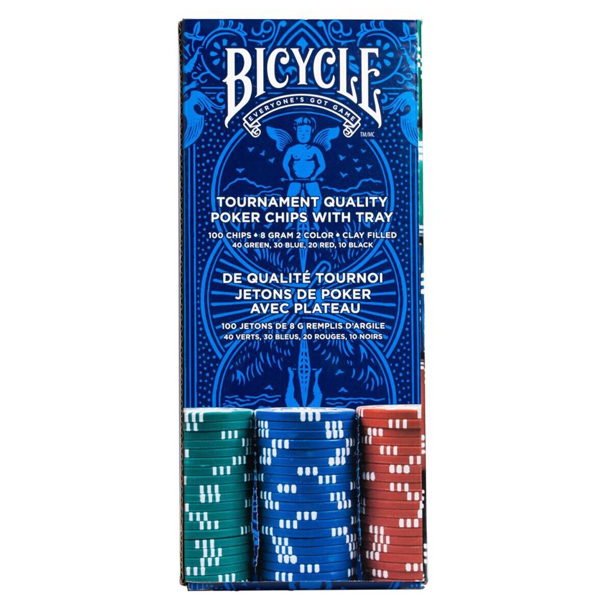 Juego de 100 fichas Bicycle Poker Chips Fournier 2