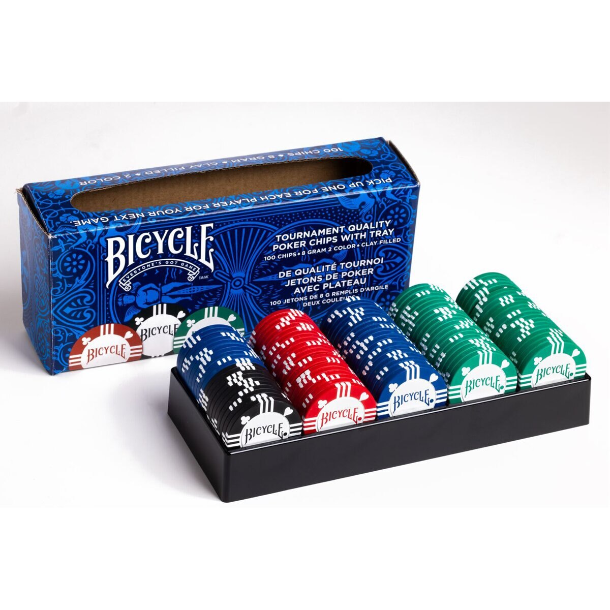 Juego de 100 fichas Bicycle Poker Chips Fournier 3